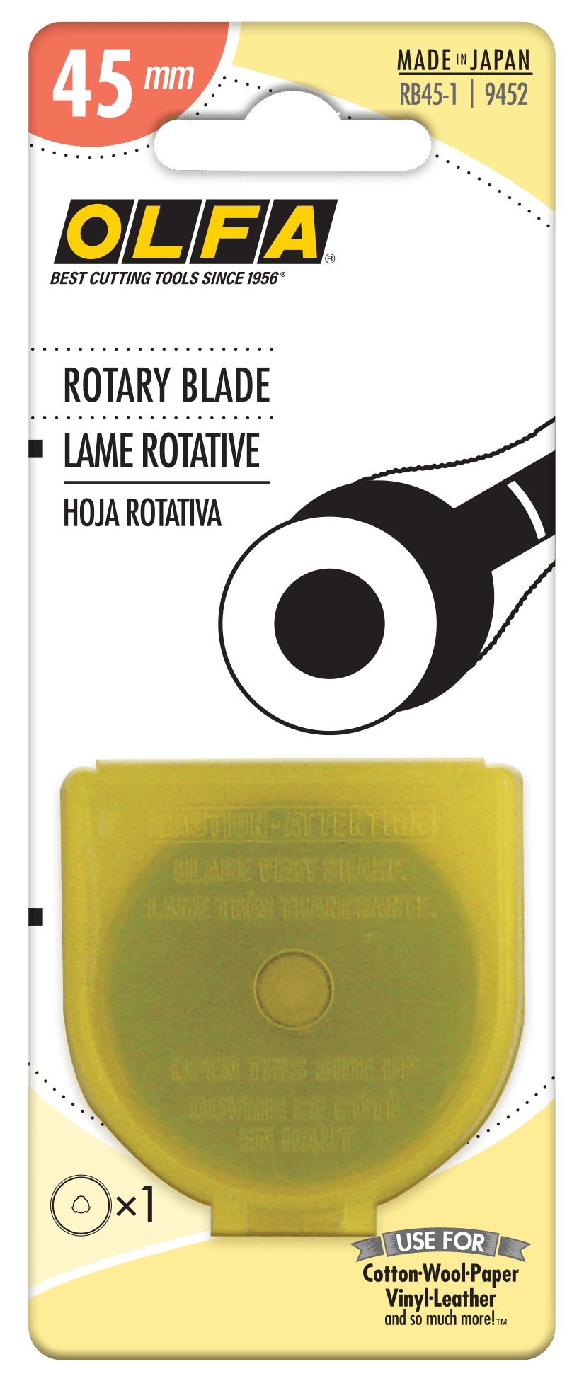 Cuchilla de recambio Olfa RB45-1 para cúter rotatorio 45 mm (1 ud.), foto 1