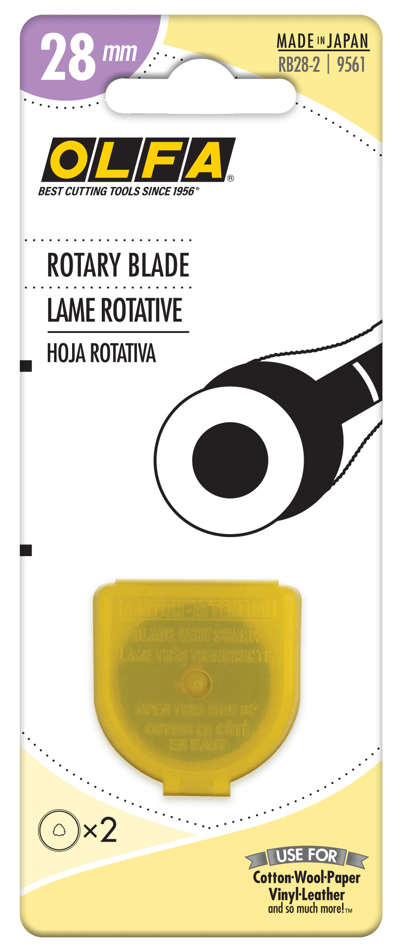Cuchillas de recambio para cúter rotatorio Olfa 28 mm (2 ud.), foto 1