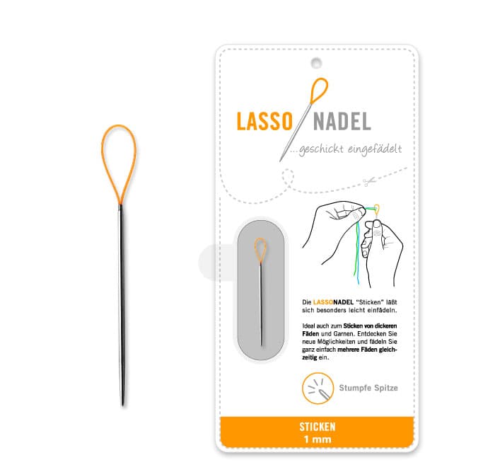 Aguja de enhebrado fácil Lassonadel Sticken 1 mm, punta roma, foto 1