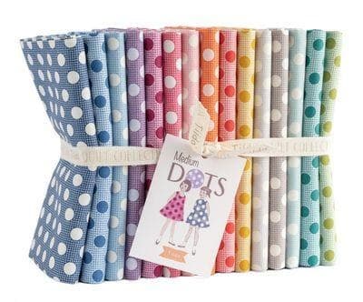 Pack 15 fat quarters Tilda Medium Dots Basics, foto 1