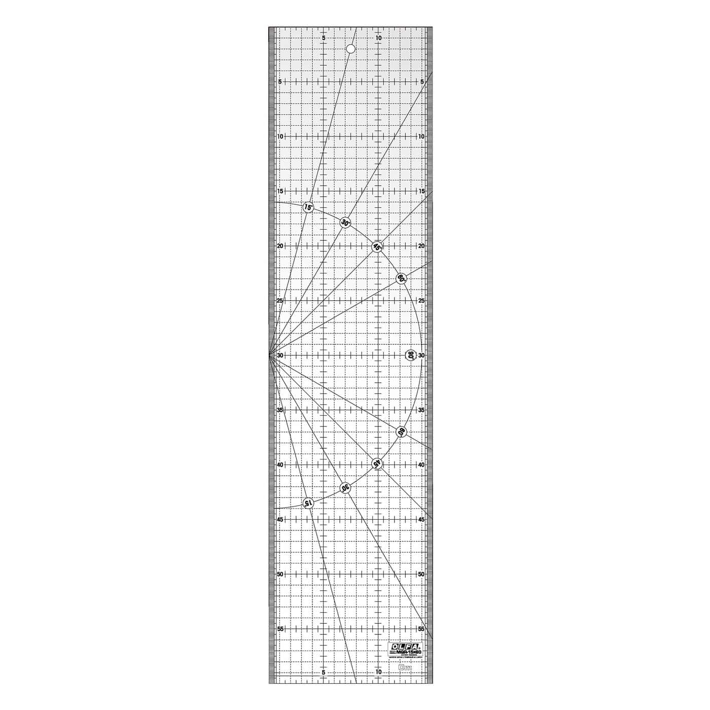 Regla de patchwork antideslizante Olfa 15 x 60 cm