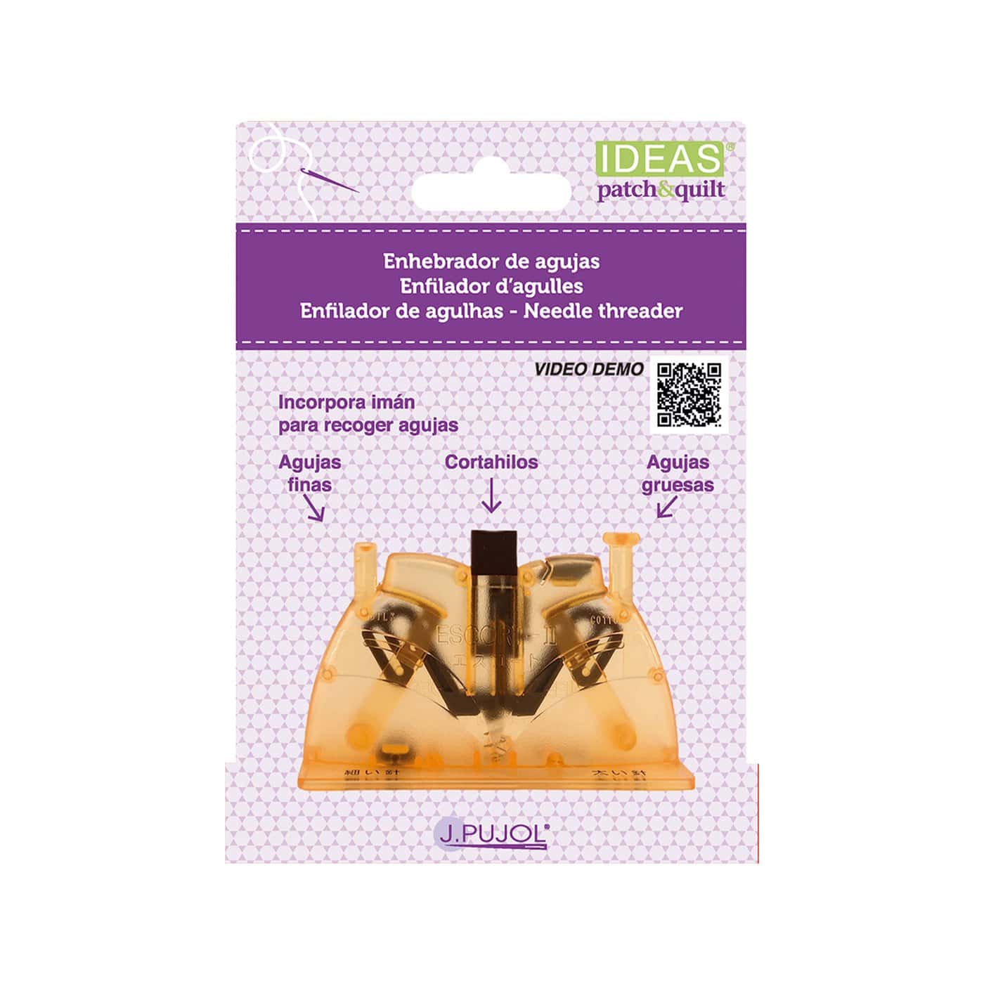 Enhebrador de agujas con cortahílos Ideas Patch & Quilt (agujas finas y gruesas)